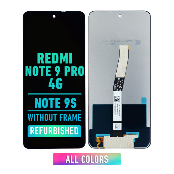Redmi Note 9S / Note 9 Pro Max / Note 9 Pro 4G - Pantalla LCD De Reemplazo Sin Bisel (Reacondicionada)