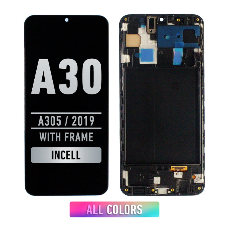 Samsung Galaxy A30 (A305 / 2019) Pantalla Con Bisel (Aftermarket Incell) (Todos Los Colores)