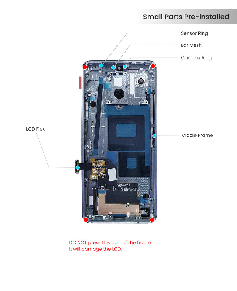 LG G7 ThinQ / G7 Plus / G7 One Pantalla LCD Con Bisel (Negro)