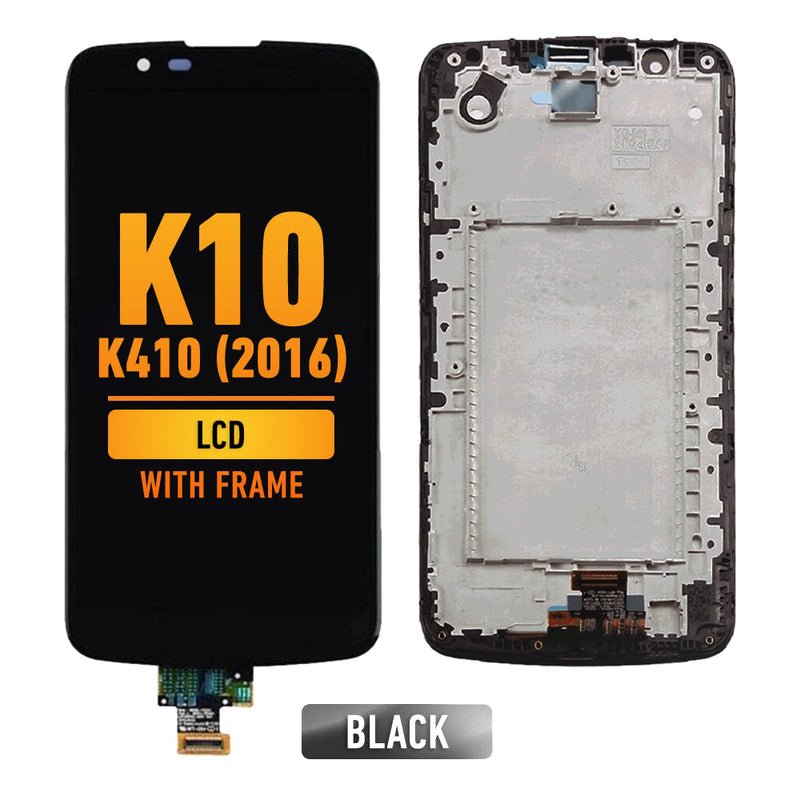 LG K10 K410 (2016) Pantalla LCD Con Bisel (Reacondicionada) (Negro)