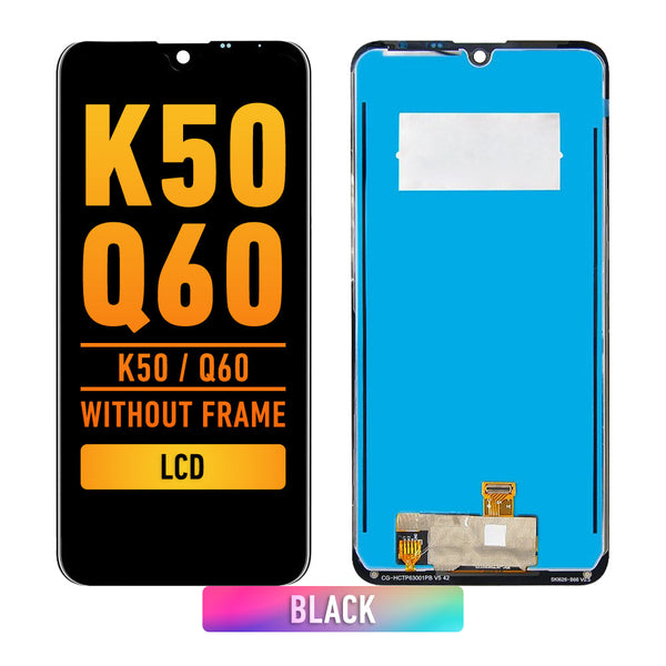 LG K50 2019 (X520) / Q60 Pantalla LCD Sin Bisel (Reacondicionada) (Negro)