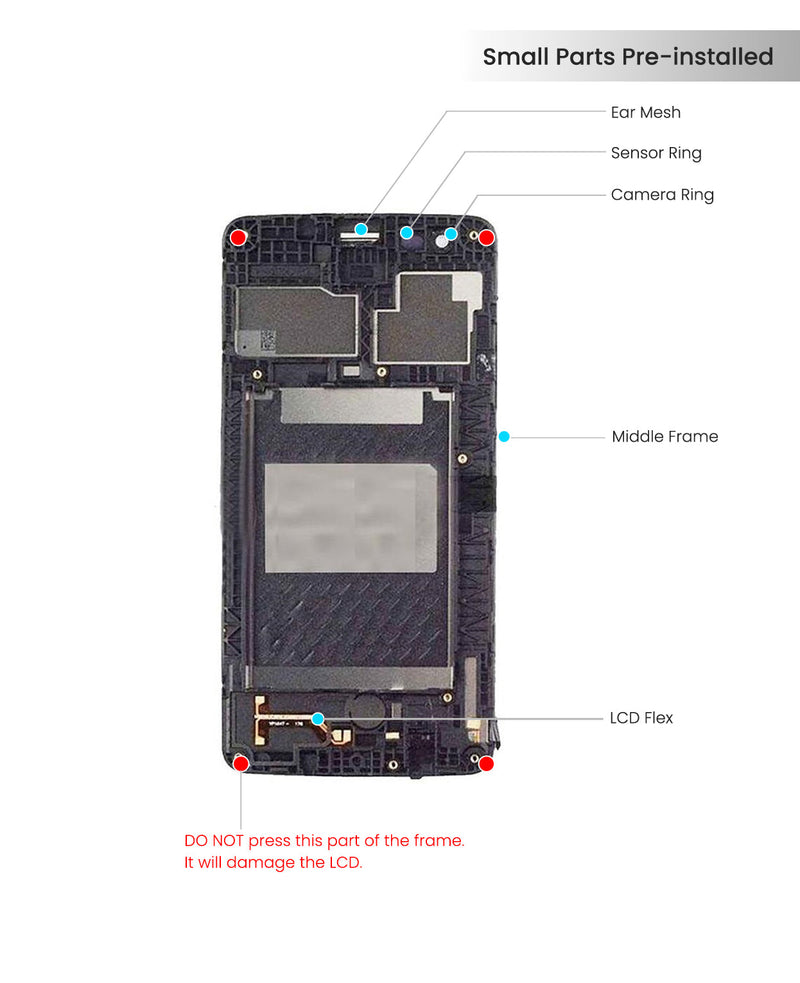 LG K8 (2017) / Aristo MS210 LCD Pantalla Con Bisel (Reacondicionada) (Version US) (Plata)