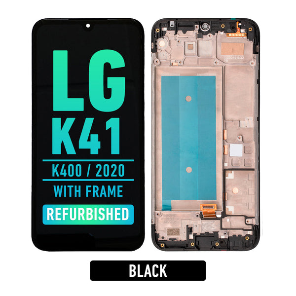 Lg K41 (K400) Pantalla LCD Con Bisel (Reacondicionada) (Negro)