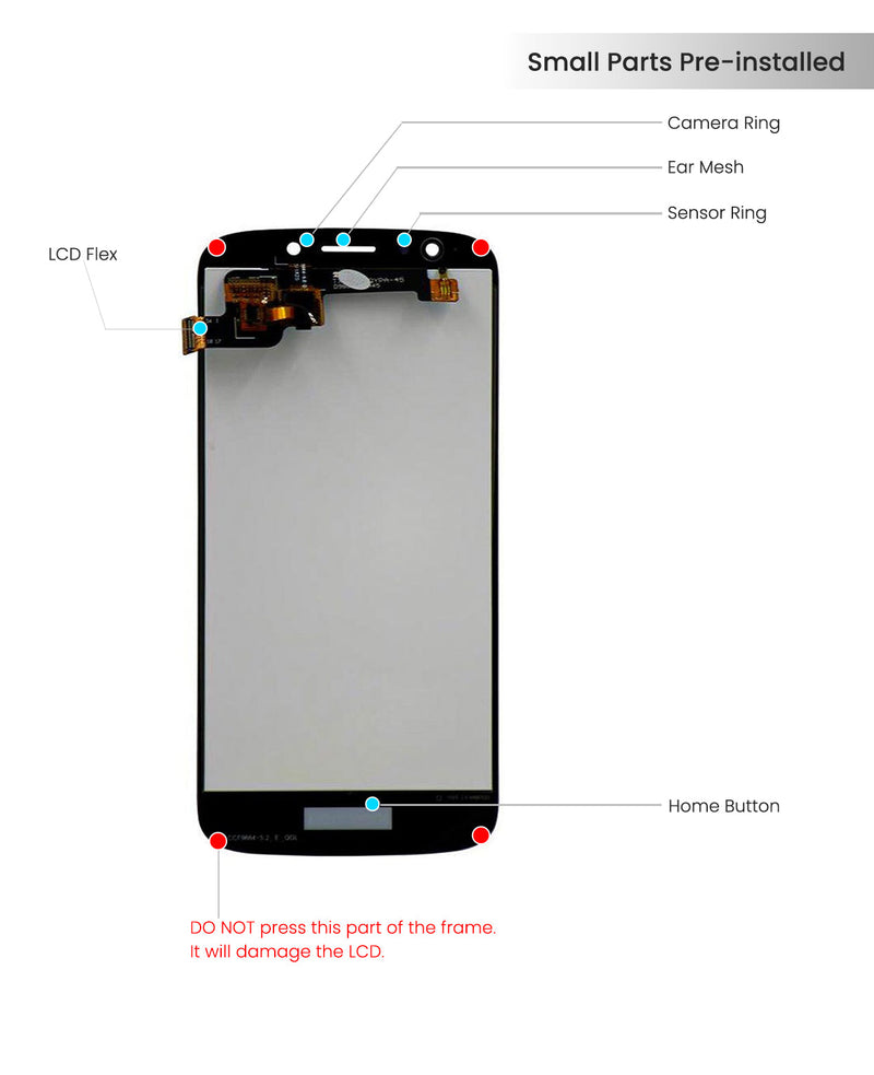 Motorola Moto E5 Play (XT1921-8) Pantalla LCD Sin Bisel (Reacondicionada) (Negra)