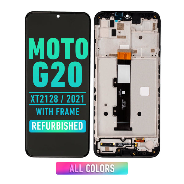 Motorola Moto G20 (XT2128 / 2021) Pantalla LCD Con Bisel (Reacondicionada) (Todos Los Colores)