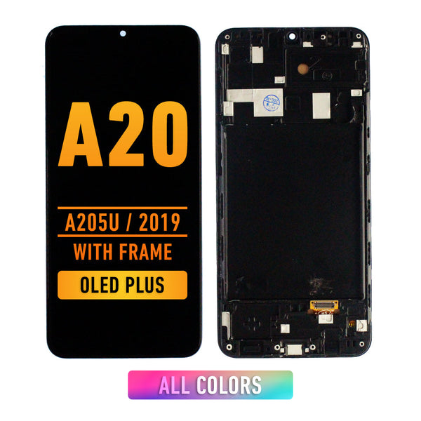 Samsung Galaxy A20 (A205U / 2019) Pantalla Con Bisel (OLED PLUS) (Todos Los Colores)
