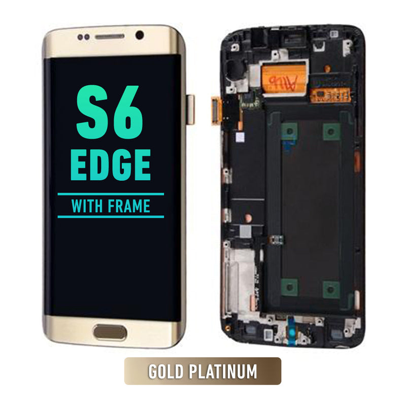 Samsung Galaxy S6 Edge Pantalla Con Bisel (Premium) (AT&T / T-Mobile / Version INT) (Dorado Platino)