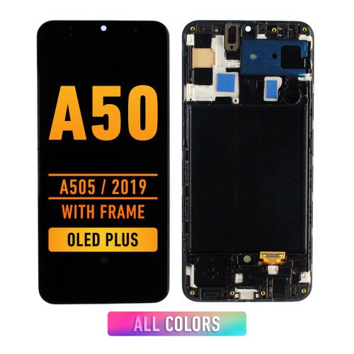 Samsung Galaxy A50 (A505F / 2019) Pantalla Con Bisel (Con Sensor De Huella) (Versión Internacional) (OLED PLUS) (Todos Los Colores)