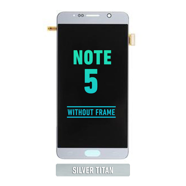 Samsung Galaxy Note 5 Pantalla De Reemplazo Sin Bisel (Reacondicionada) (Plata Titan)