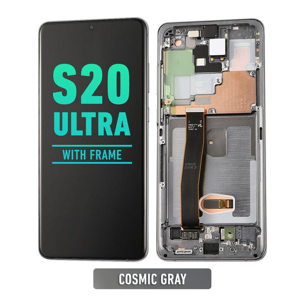 Samsung Galaxy S20 Ultra 5G Pantalla Con Bisel (Compatible Con Todas Las Compañías) (Reacondicionada) (Gris Cósmico)