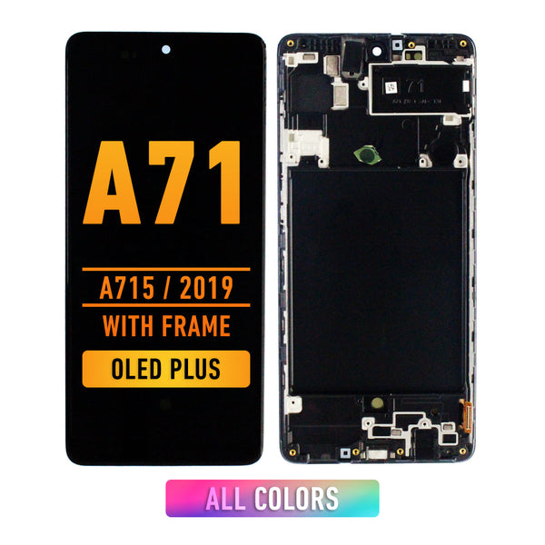 Samsung Galaxy A71 (A715 / 2019) Pantalla Con Bisel (Negro) (OLED PLUS)