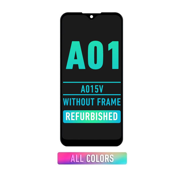 Samsung Galaxy A01 (A015V) Pantalla Sin Bisel (Tipo C / Conector FPC Estrecho) (Reacondicionada) (Todos Los Colores)