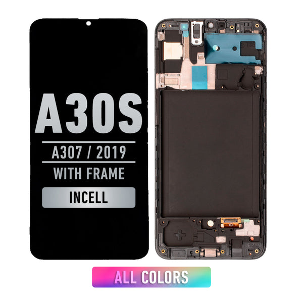 Samsung Galaxy A30s (A307 / 2019) Pantalla Con Bisel (SIn Lector de Huella (Aftermarket Incell) (Todos Los Colores)