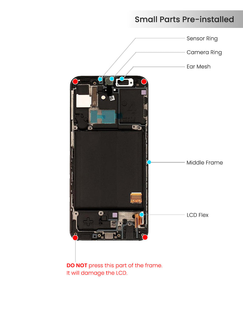 Samsung Galaxy A40 OLED Pantalla Con Bisel (Reacondicionada) (A405 / 2019) (Todos Los Colores)