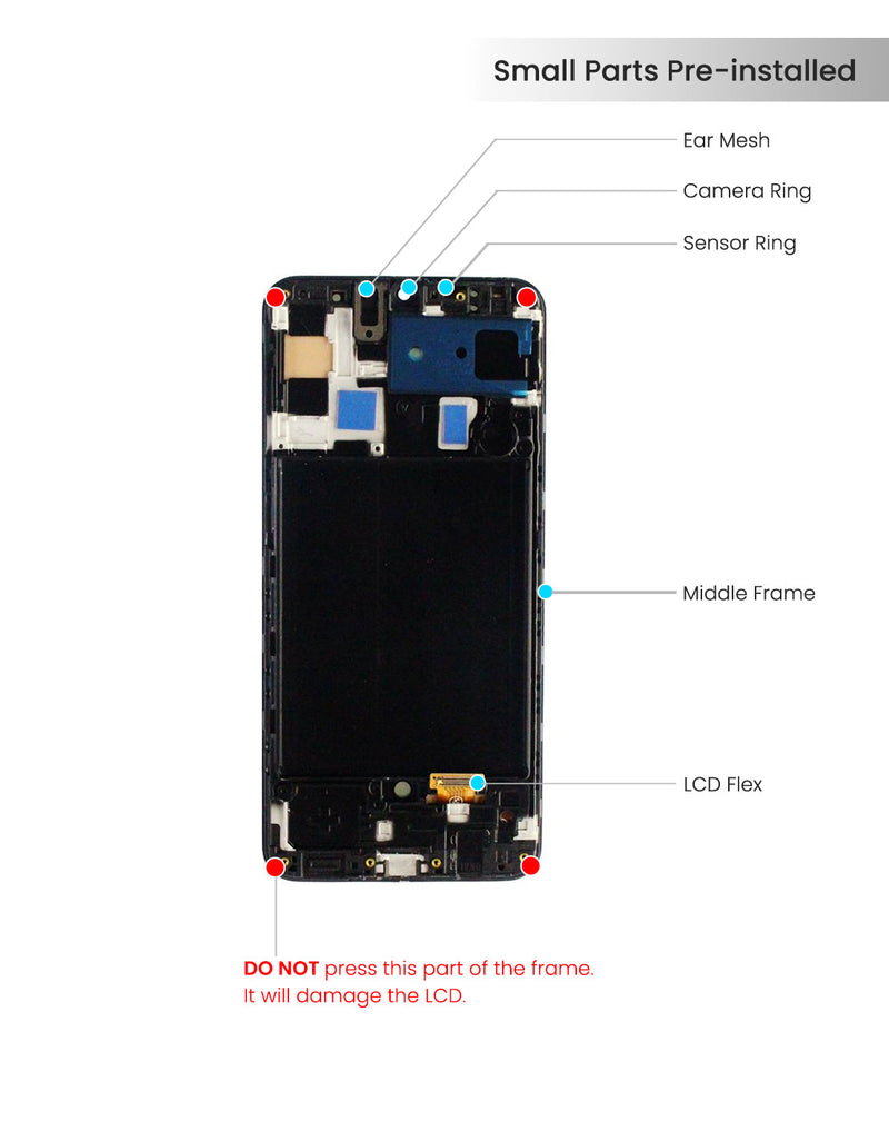Samsung Galaxy A50 (A505 / 2019) Pantalla Con Bisel (Sin Lector De Huella) (Incell) (Versión US