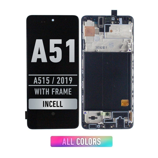 Samsung Galaxy A51 (A515 / 2019) (6.46)  Pantalla Con Bisel (NO Lector de Huella) (Aftermarket Incell) (Todos Los Colores)