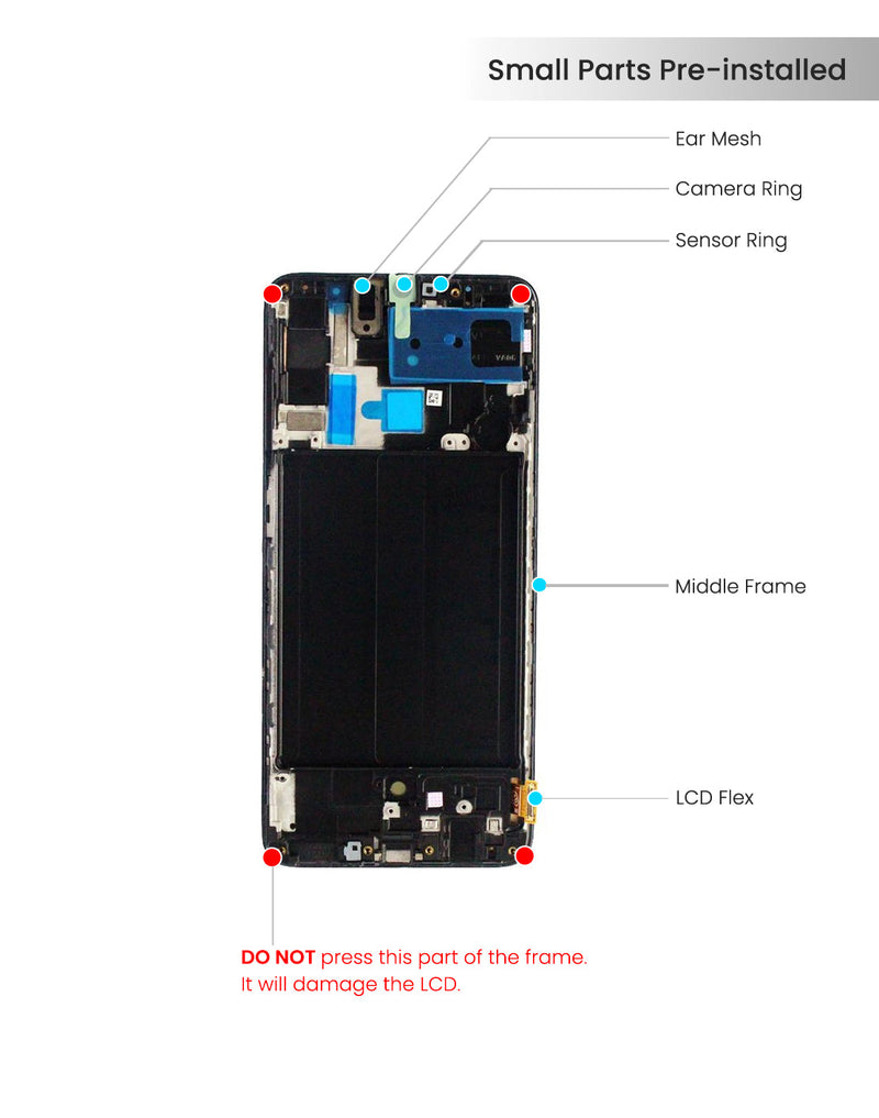 Samsung Galaxy A70 (A705 / 2019) Pantalla Con Bisel (OLED PLUS) (Todos Los Colores)