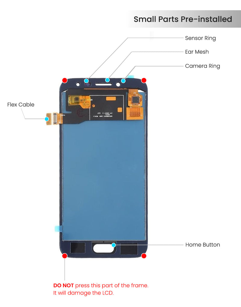 Samsung Galaxy J2 Pro (J250 / 2018) Pantalla Sin Bisel (Premium) (Oro)