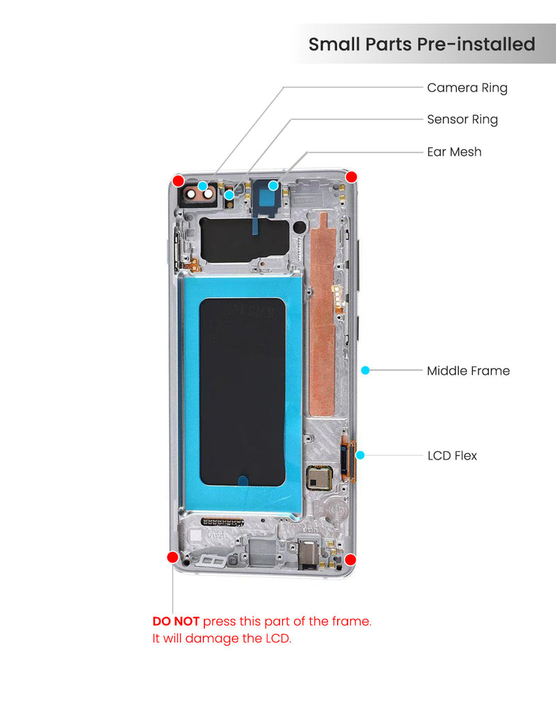 Samsung Galaxy S10 Plus Pantalla Con Bisel (Reacondicionada) (Azul Prisma)