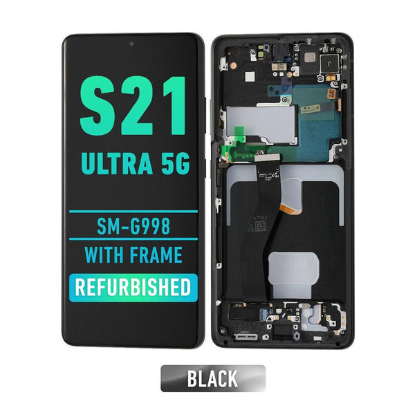 Samsung Galaxy S21 Ultra 5G SM-G998 Pantalla Con Bisel (Reacondicionada) (Negro Fantasma)