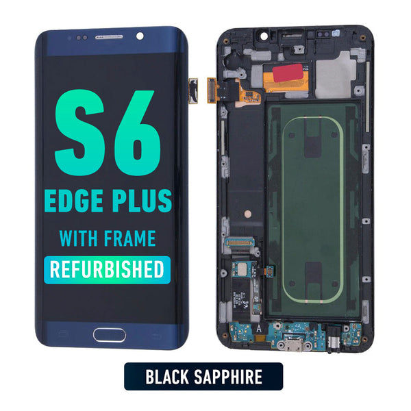 Samsung Galaxy S6 Edge Plus Pantalla Con Bisel (Reacondicionada) (AT&T / T-Mobile) (Zafiro Negro)