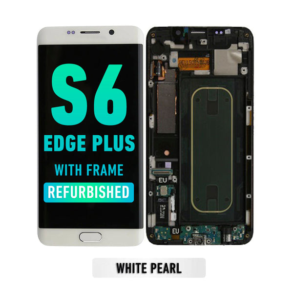 Samsung Galaxy S6 Edge Plus Pantalla Con Bisel (Reacondicionada) (AT&T / T-Mobile) (Perla Blanca)