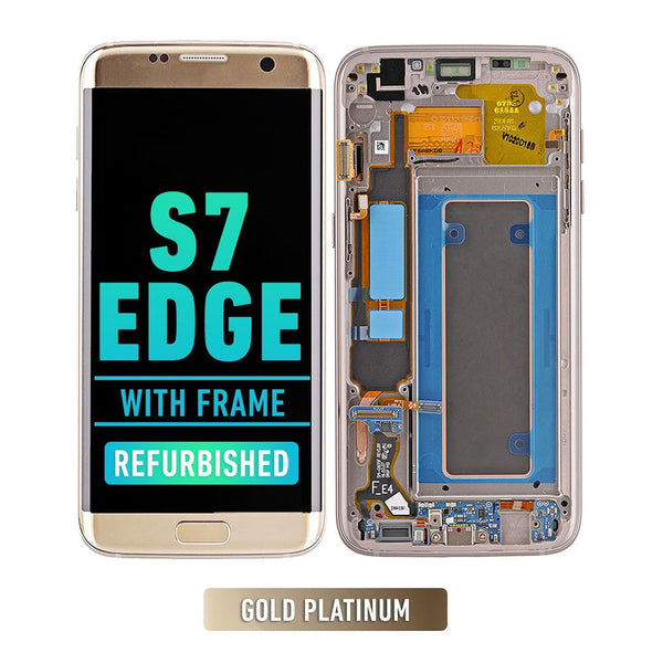 Samsung Galaxy S7 Edge Pantalla Con Bisel (Reacondicionada) (Todos Los modelos De US / G935A) (Dorado Platino)