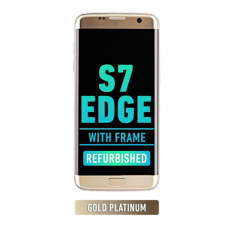 Samsung Galaxy S7 Edge Pantalla Con Bisel (Reacondicionada) (Todos Los modelos De US / G935A) (Dorado Platino)