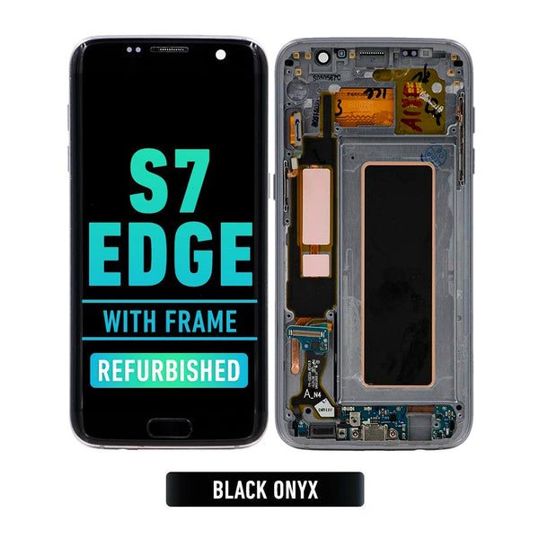 Samsung Galaxy S7 Edge Pantalla Con Bisel (Reacondicionada) (Todos Los modelos De US / G935A) (Negro Onyx)