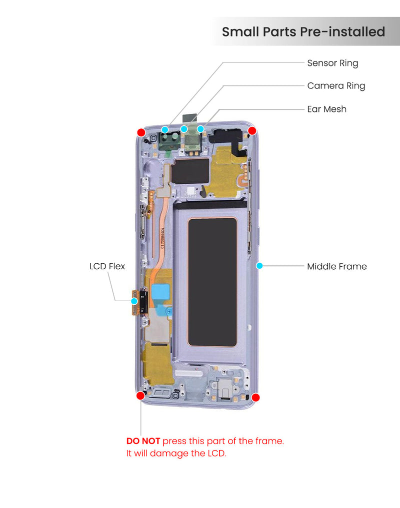 Samsung Galaxy S8 Pantalla Con Bisel (Reacondicionada) (Azul Coral)