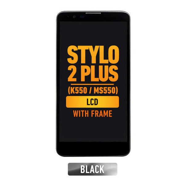 LG Stylo 2 Plus (K550 / MS550) Pantalla LCD Con Bisel (Reacondicionada) (Negro)