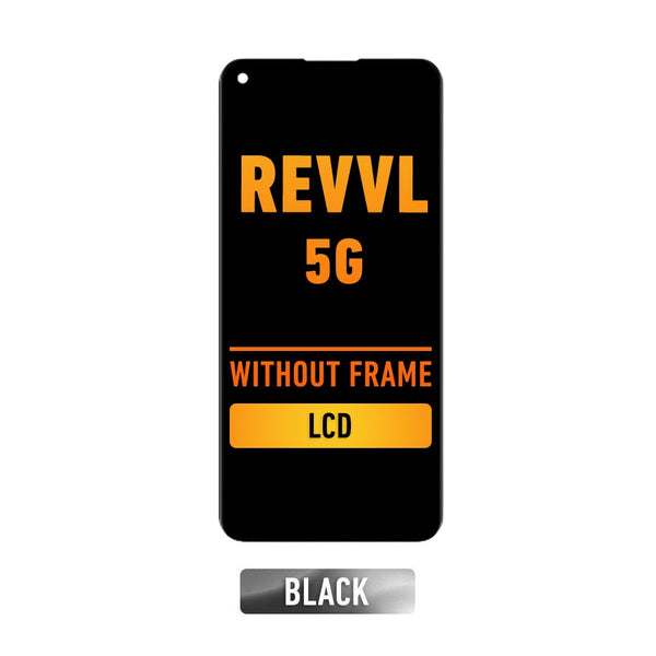 T-Mobile Revvl 5G / TCL 10 5G, 10L, 10 Lite, Plex - Pantalla LCD Sin Bisel (Reacondicionada) (Negro)