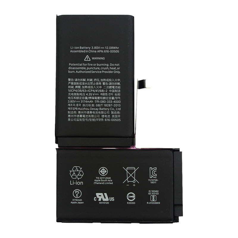 Batería de 4300 mAh para iPhone Xs Max (nueva versión 2023), repuesto de  capacidad ultra alta, batería de 0 ciclos compatibles modelos A2101, A2102