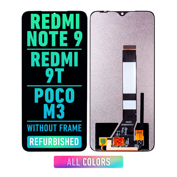 Xiaomi Redmi Note 9 4G / Redmi 9T / POCO M3 Pantalla LCD De Reemplazo Sin Bisel (Reacondicionada) (Todos Los Colores)