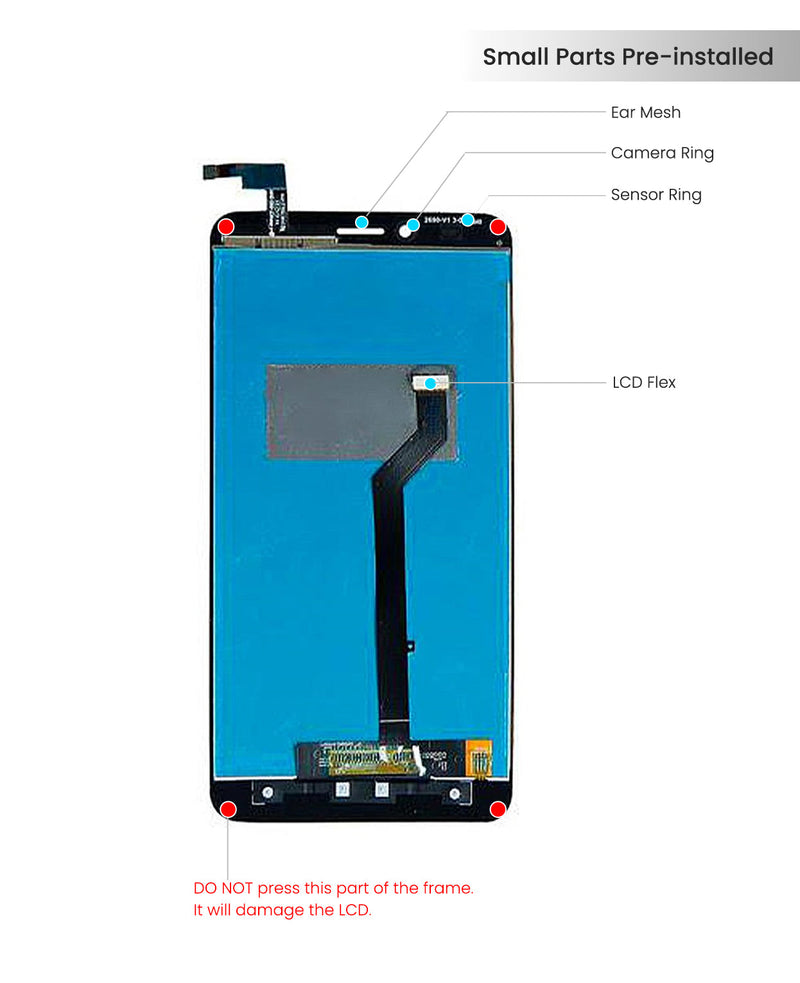 ZTE Blade X Max (Z983) Pantalla LCD Sin Bisel