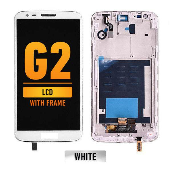 LG G2 Pantalla LCD Con Bisel (Reacondicionada) (Blanca)
