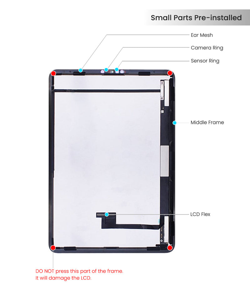 iPad Pro 11 (1st Gen, 2018) / iPad Pro 11 (2nd Gen, 2020) Pantalla LCD Con Digitalizador (Reacondicionada) (Todos Los Colores)