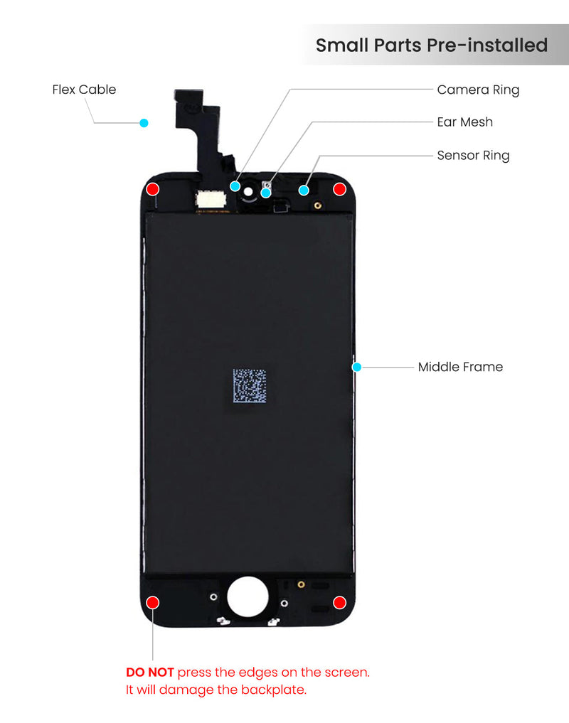 iPhone 5S / SE Pantalla LCD (Aftermarket | IQ5) (Blanco)