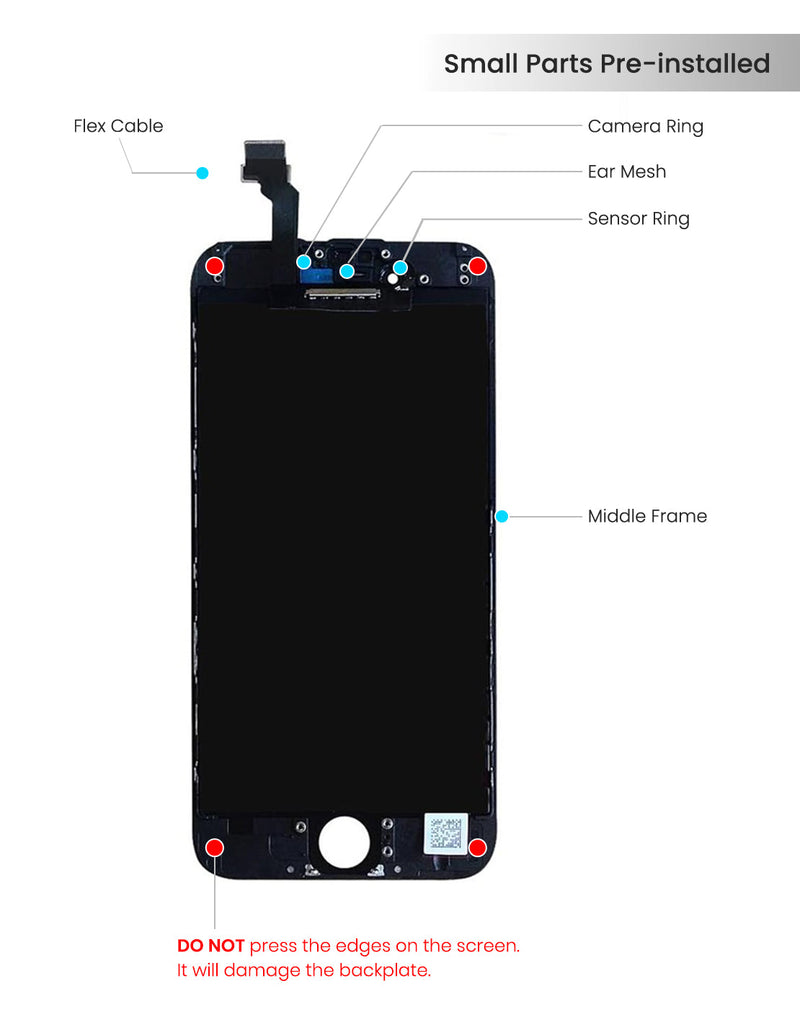 iPhone 6 Pantalla LCD (Con Placa De Metal) (Premium Plus | IQ7) (Blanco)
