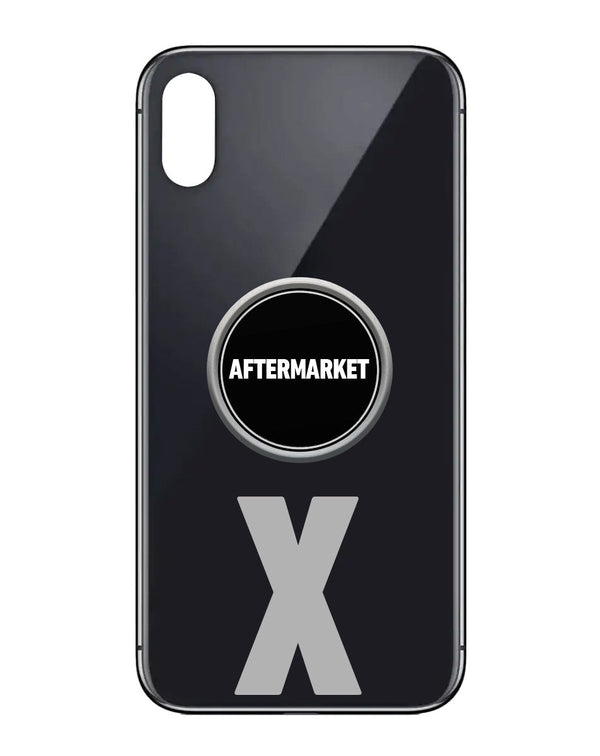 iPhone X Cristal Trasero Con Orificio De Camara Mas Grande (No Logo) (Todos Los Colores)