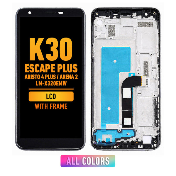 LG K30 (2019) / Escape Plus / Aristo 4 Plus / Arena 2 (LM-X320EMW) Pantalla LCD Con Bisel (Reacondicionada) (Todos Los Colores)