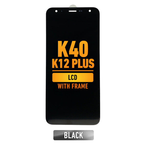 LG K40 / K12 Plus Pantalla LCD Con Bisel (Single Card Version) (Negro)